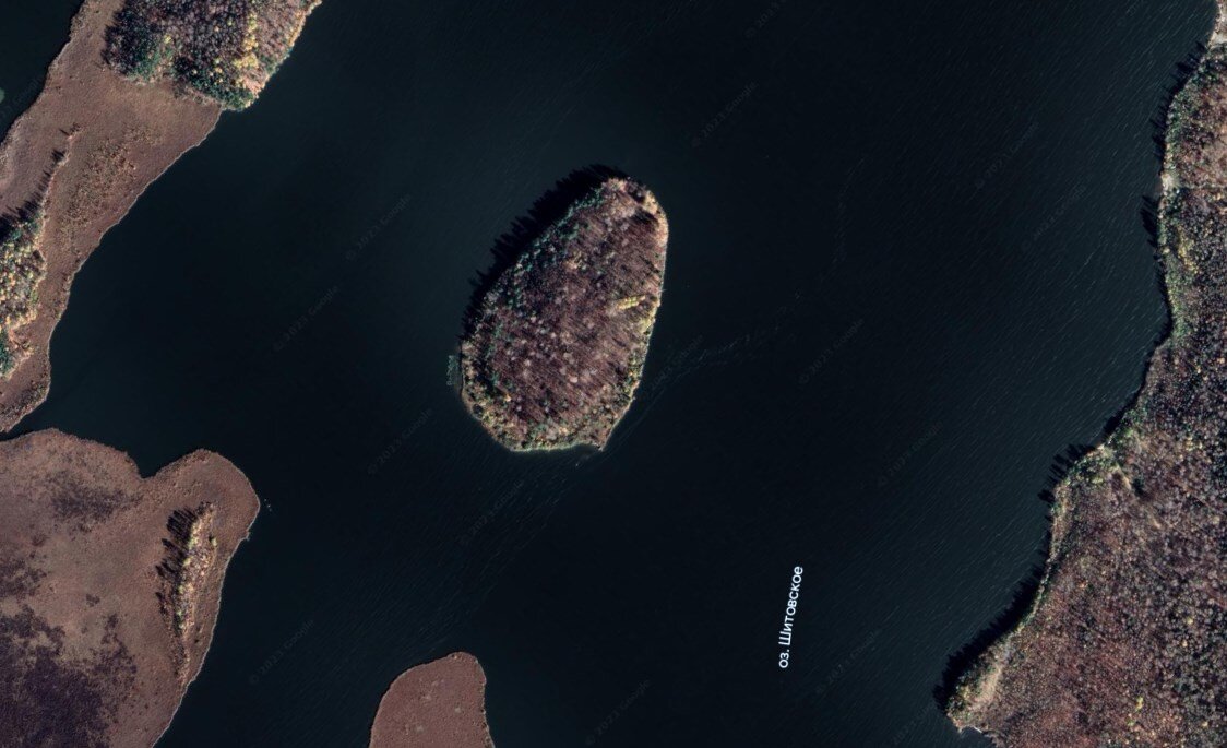 Остров Репный. Скриншот с гугл карты