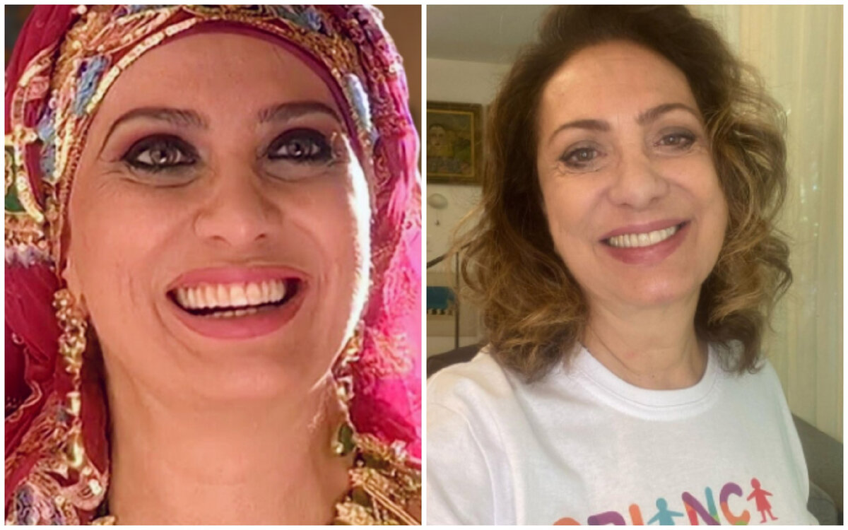 Элиане Жиардини тогда и в 2023 году.  Фото: Pinterest