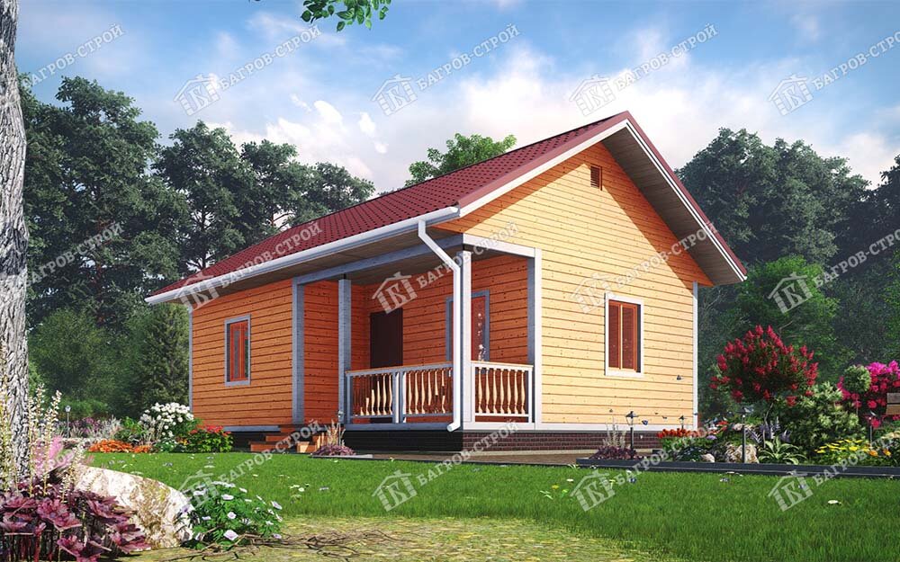 Красивый дачный домик с террасой реальное фото