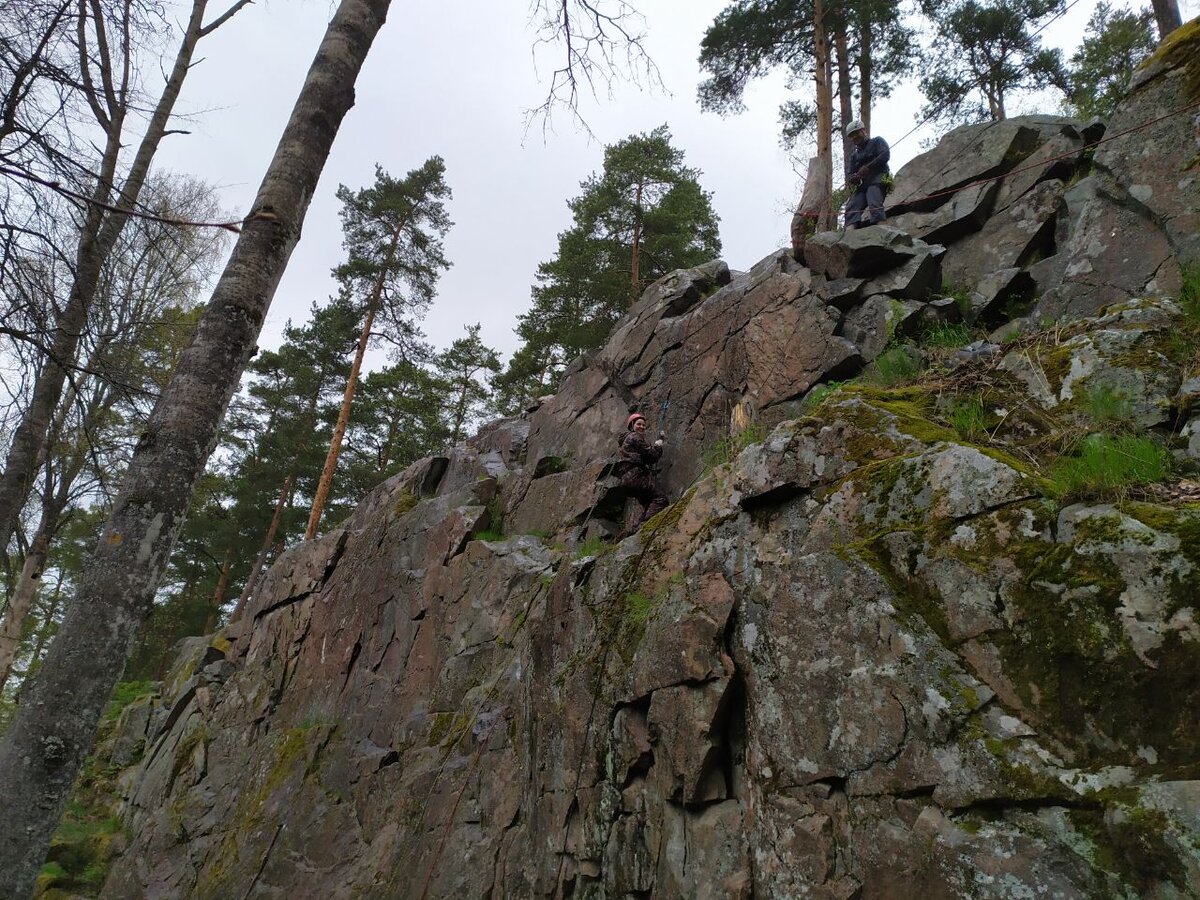 Это мы пару лет назад на Малых скалах. Прекрасная имитация гор в домашних условиях)