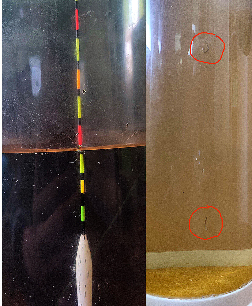 Огрузка поплавка для "1 на дне"