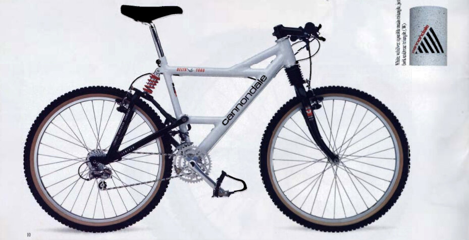 Вот так выглядел первый двухподвесный велосипед 1992 года от компании Cannondale