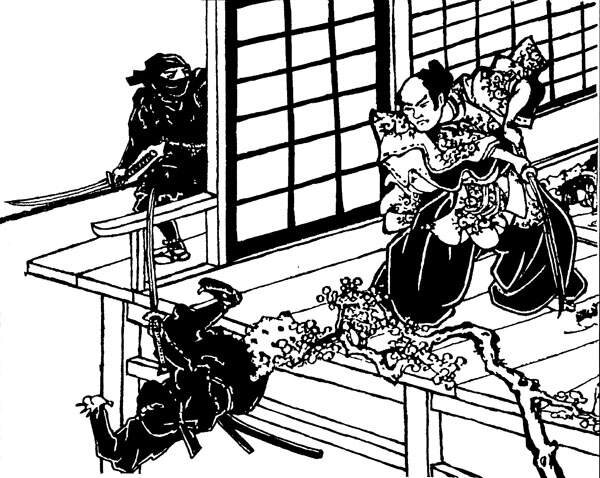 Фото из открытых источников. Японская гравюра, Шиноби