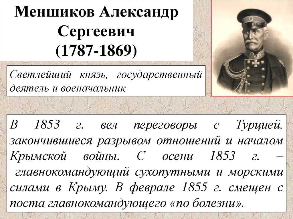 Князь меньшиков на дзене. Светлейший князь Александр Сергеевич Меншиков (1787-1869).. Меньшиков Крымская война 1853-1856. Меншиков 1853. Александр Меншиков Крымская война.