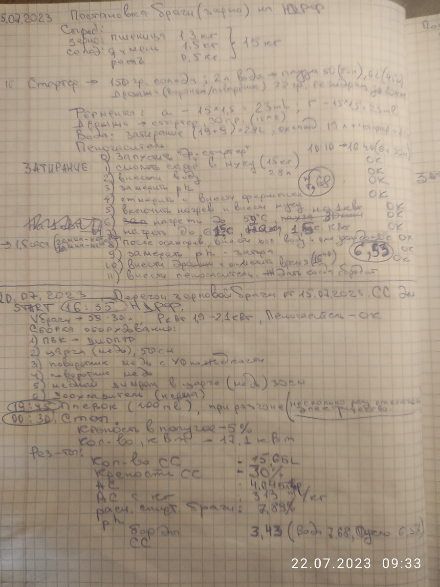 Один из листов из "книги учёта" 😁