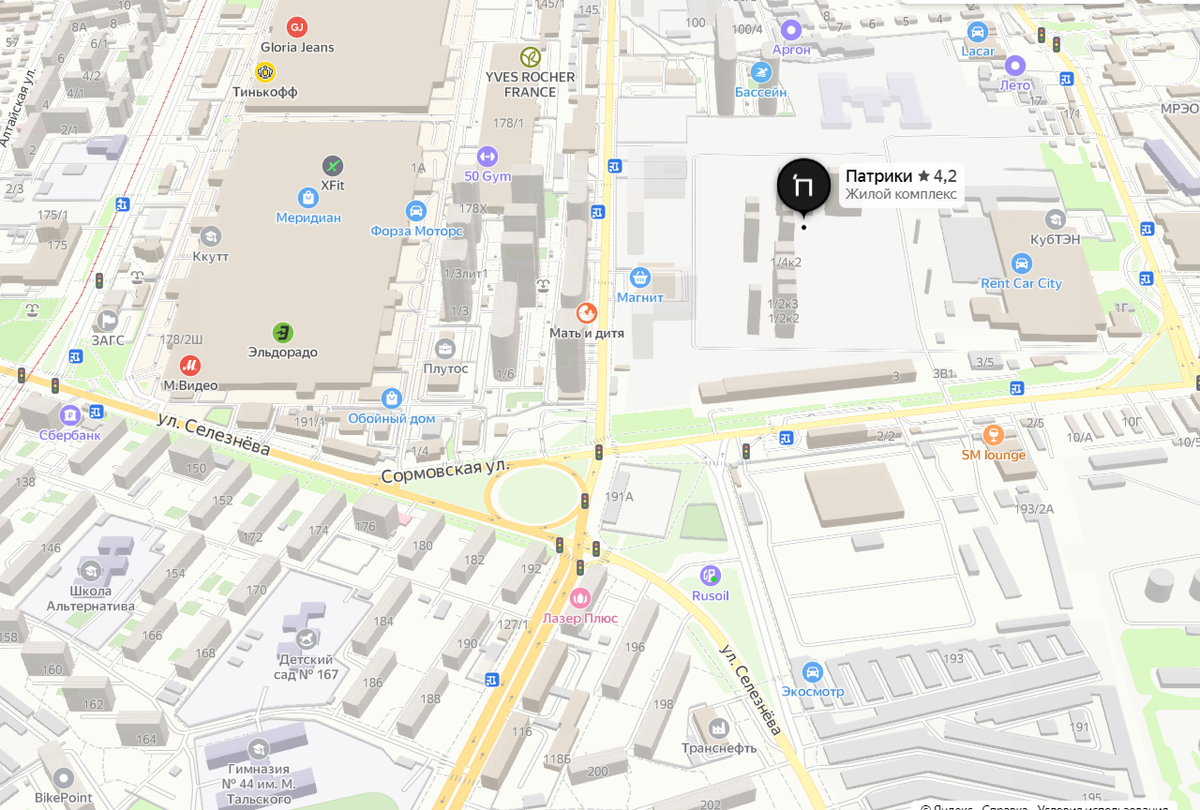 Местоположение на карте. 