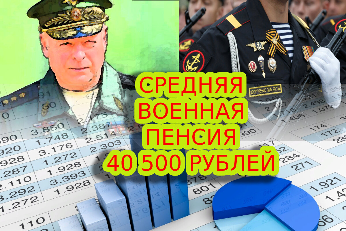 Как получается средняя военная пенсия в 40 тыс.руб. и разница сержантской пенсии от генерала в 2023 году