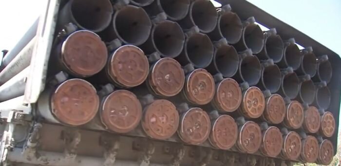    Боевая работа расчетов РСЗО «Град» в ходе специальной военной операции. Фото: скрин видео You Tube