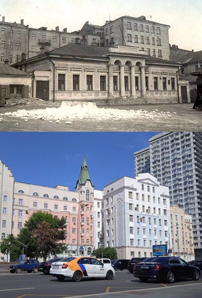 О том, что обе фотографии сделаны с одной точки, напоминают лишь два жилых дома на втором плане.