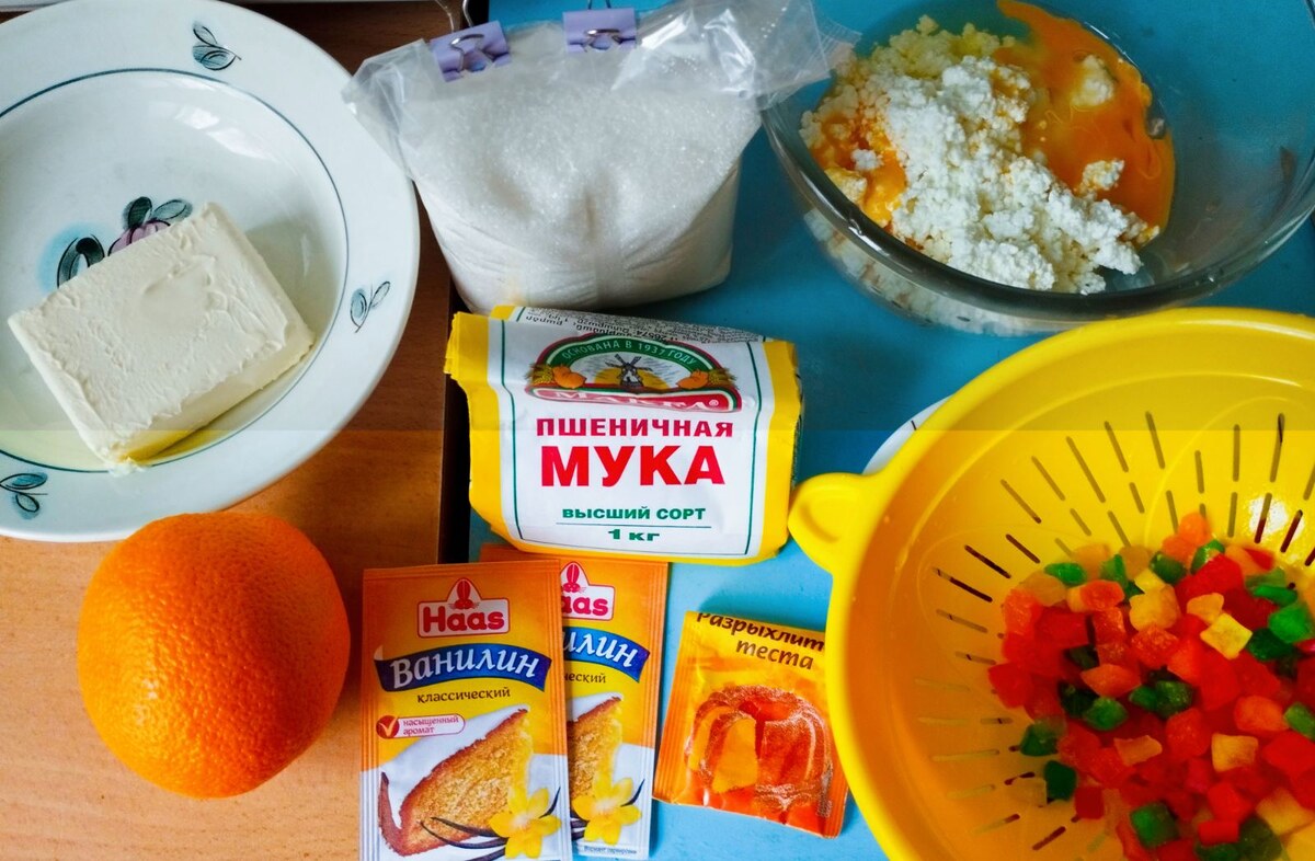 Продукты для выпечки кулича - фото автора статьи