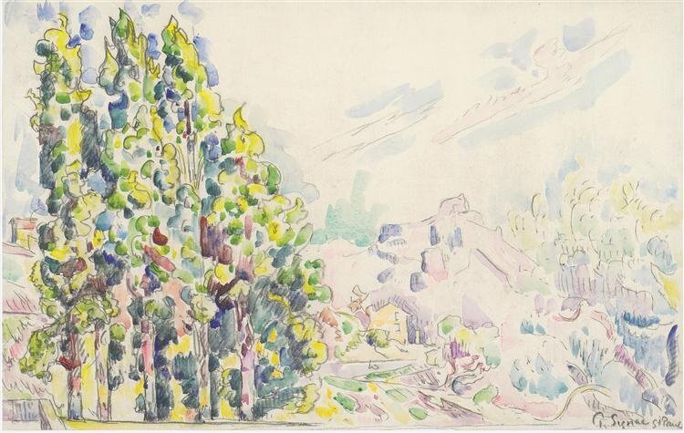      Saint Paul de Vence, c.1921 - Поль Синьяк