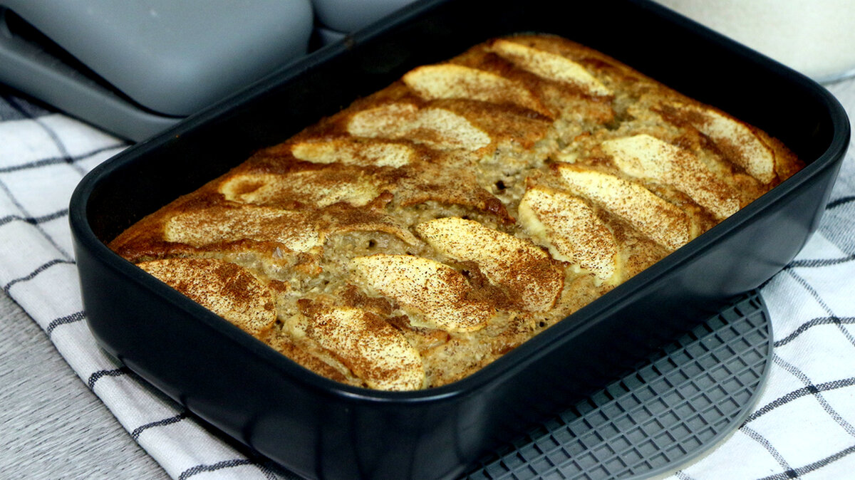 Овсяный пирог с яблоками