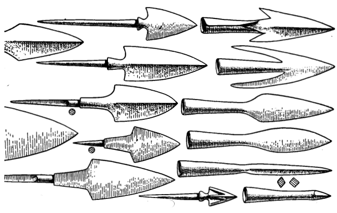 Гарпуны, стрелы, слинги, наконечники, переходники