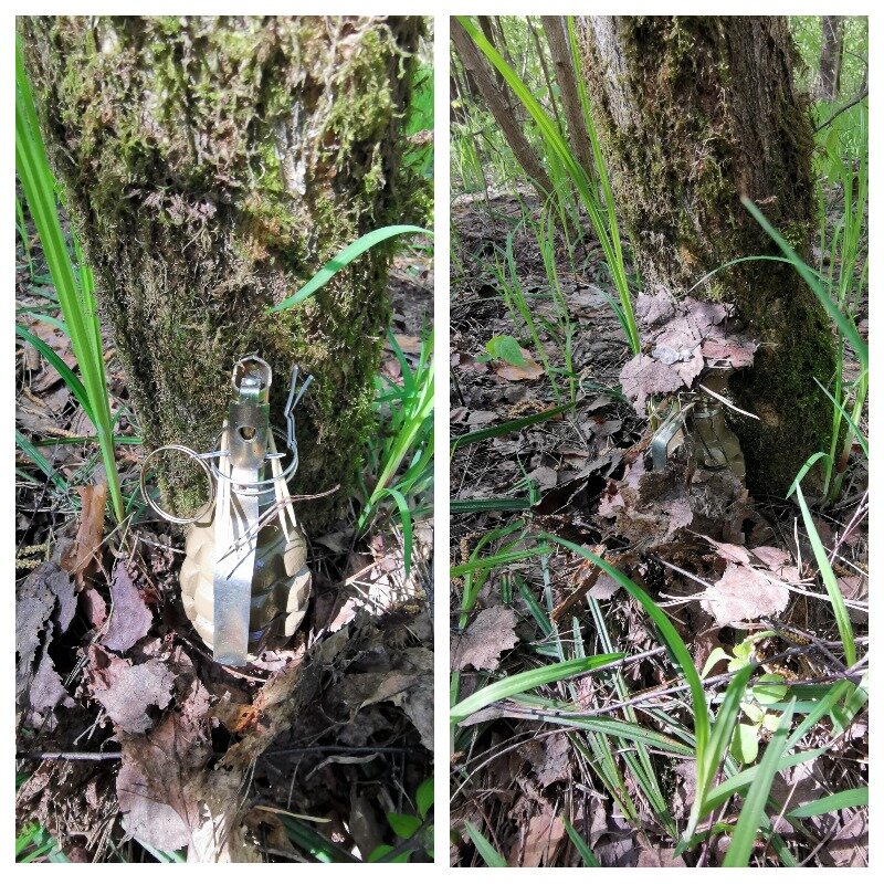 Граната "на зубочистках". Будь предельно аккуратным, продевая УЗРГМ в кольцо. При монтаже на "деревянных конструкциях" убедись, что они не сломаны и выдержат вес гранаты.