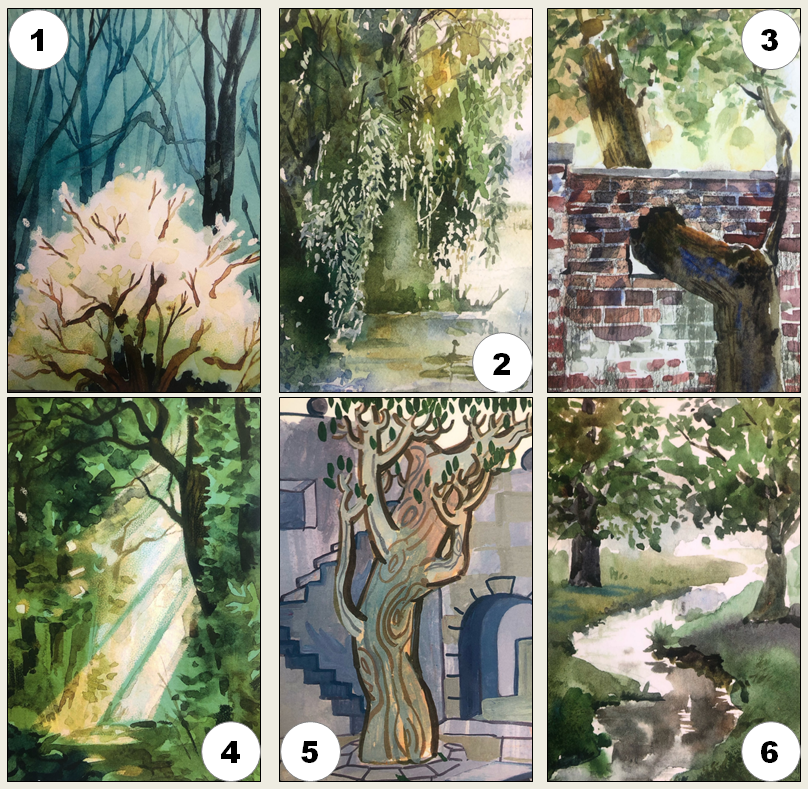 6 летних карт из колоды «Древо жизни» Л. Кононовой, изд-во «Речь». Фото мое 