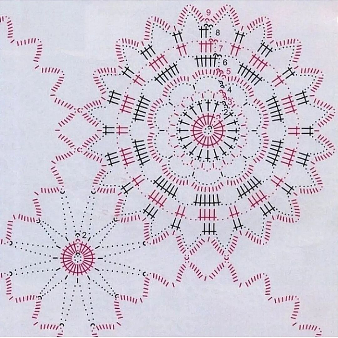 Салфетки крючком мотивы со схемами