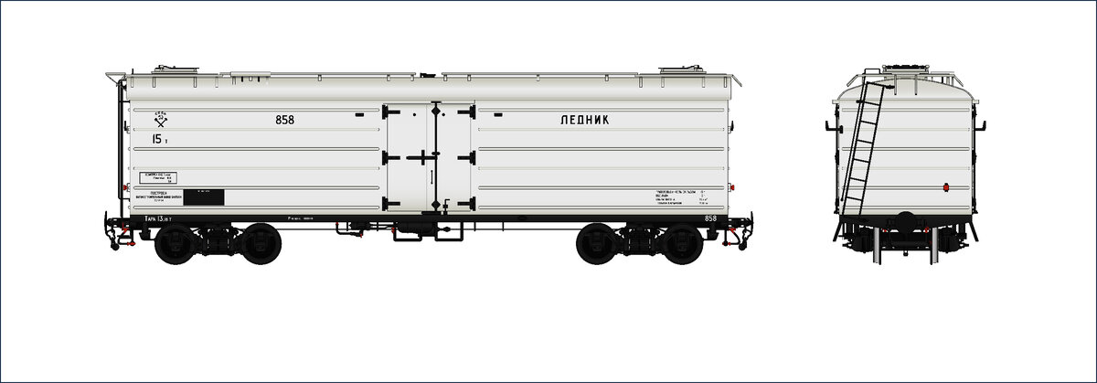 Цельнометаллический вагон-ледник (Bautzen kühlwagen) завода Баутцен
