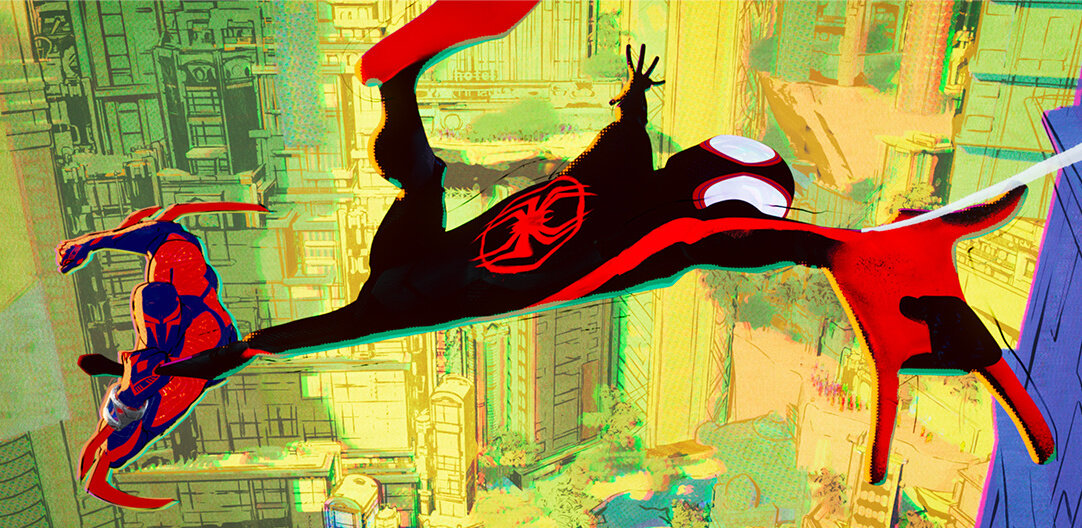 Кадр из мультфильма "Человек-паук: Паутина вселенных"