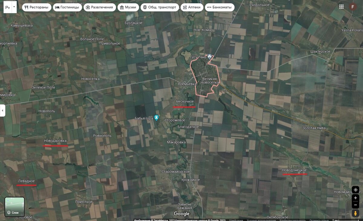 Населенные пункты на территории Времьевского выступа, попавшие в сводки Минобороны России 4 и 5 июня