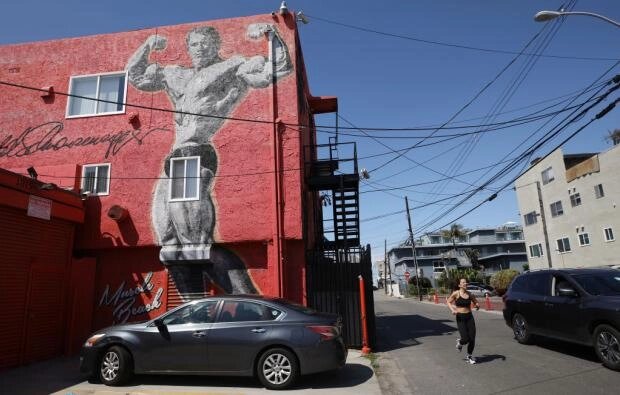 Мурал с изображением Арнольда Шварценеггера в КалифорнииИсточник фото: Mario Tama/Getty Images