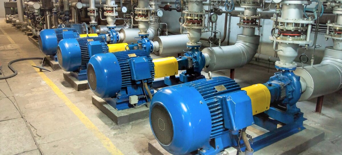 Мощный промышленный насосный узел