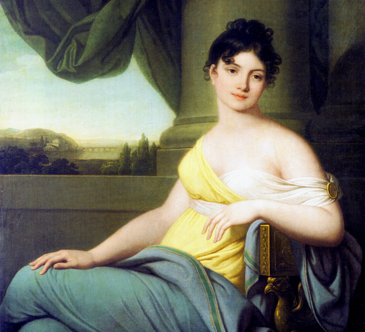 Иосиф Мария Грасси «Портрет княгини Марии Антоновны Нарышкиной» (фрагмент) / Галерея старых мастеров, Германия