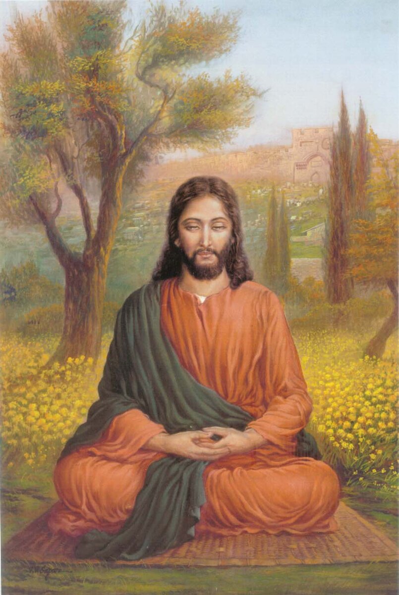 Иллюстрация с обложки книги "Йога Иисуса: понимание скрытых учений Евангелий " | Yoga of Jesus: Understanding the Hidden Teachings of the Gospels 