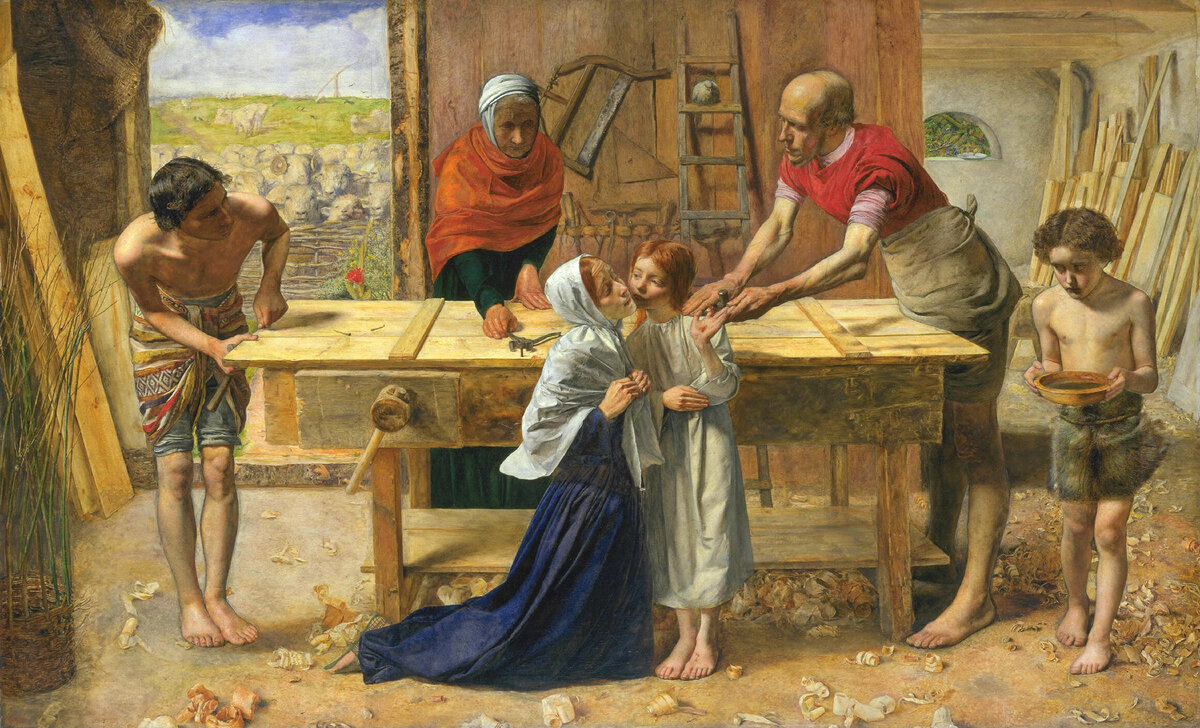 «Христос в родительском доме», Д. Э. Милле 1850 год, галерея Тейт, Лондон