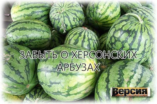    Забыть о херсонских арбузах