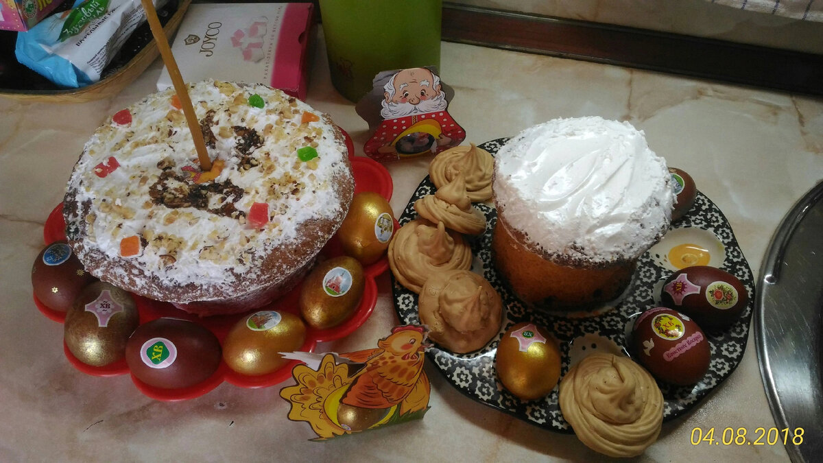 Кулич из творожного  теста.