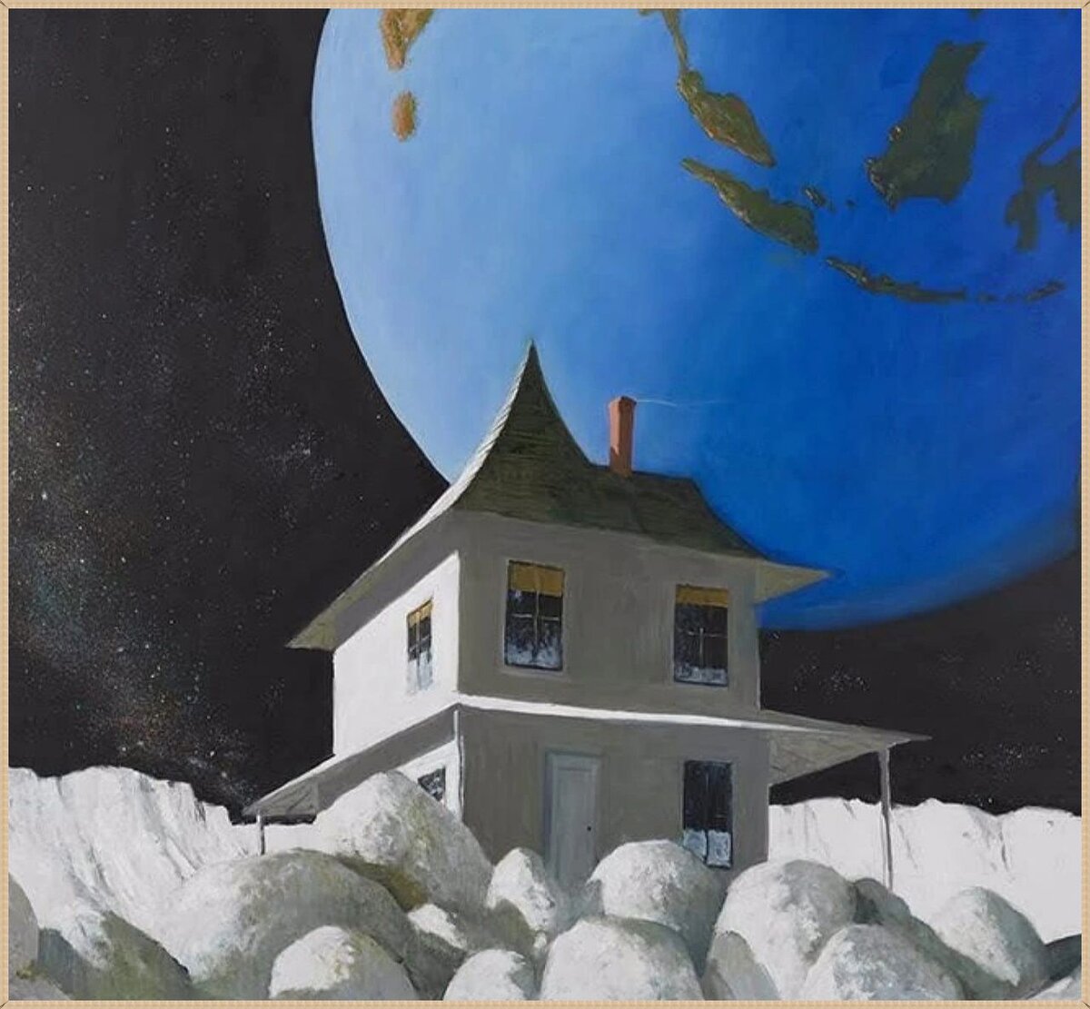 © Хулио Ларраз (Julio Larraz). Закат на мысе Лапласа, 2014