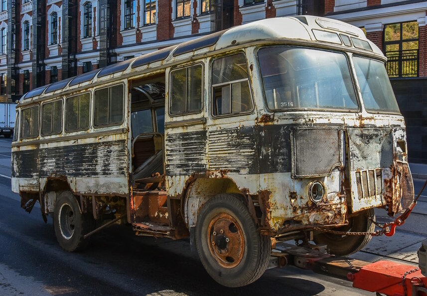 Состояние автобуса до реставрации