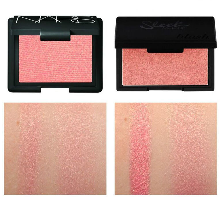             Nars Orgasm, ок. 1 600 руб.                     Sleek  MakeUP Rose Gold, ок. 500 руб.