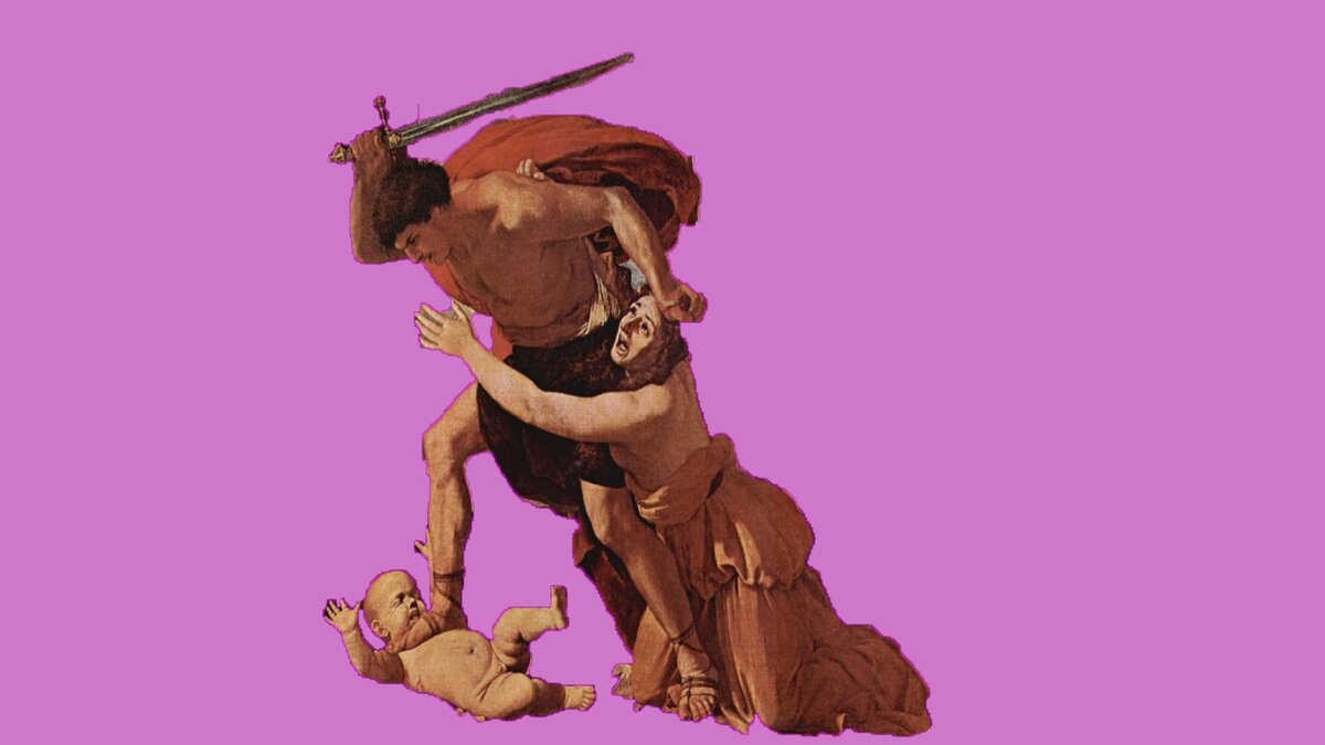 Фрагмент картины Николая Пуссена «Избиение младенцев» 