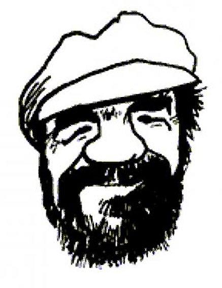   Олег Григорьев (1943-1992). Шарж  Леонида Каминского. 