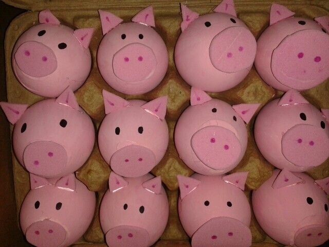 Свинки из скорлупы