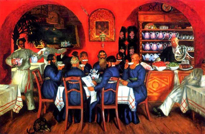 Кустодиев Б. М. "Московский трактир"