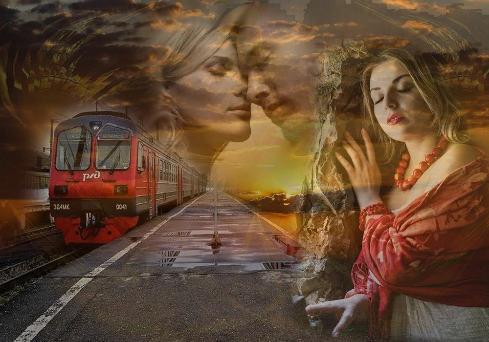 Скорый поезд мчится. Женщина на перекрестке картина. Поезд мчит меня. Жизнь мчится словно скорый поезд.