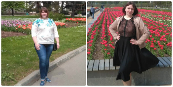 Результат похудения: фото до и после, май 2018 - май 2019. Минус 44 кг.