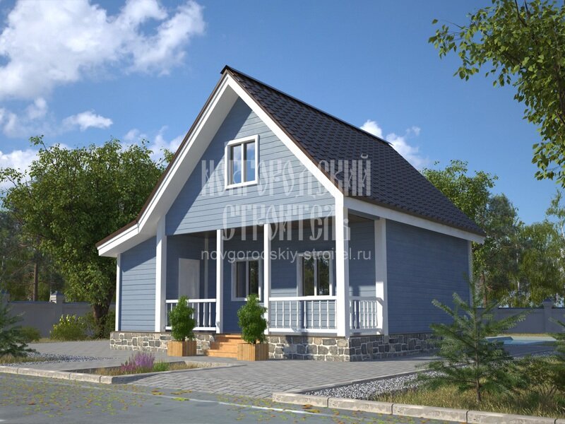 Большая веранда - главное достоинство проекта