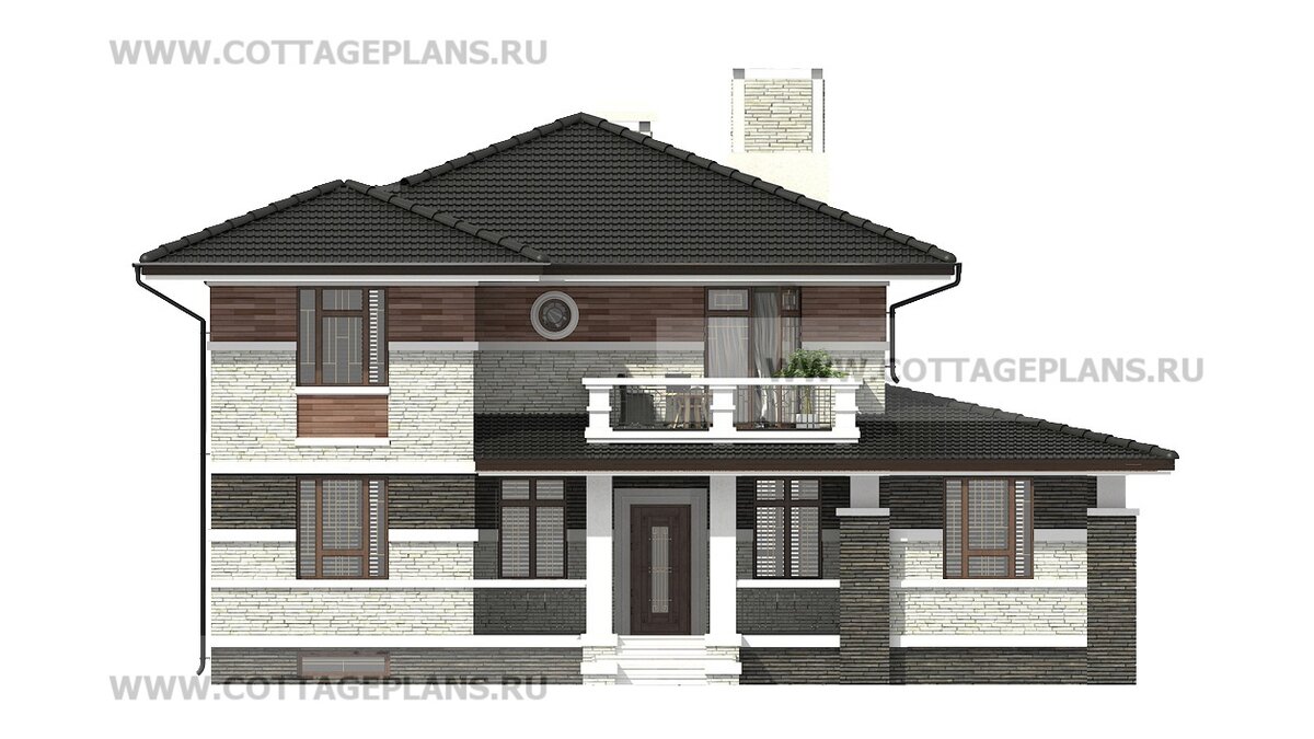 Фасады дома. Источник фото: https://www.cottageplans.ru