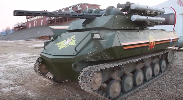 Уран-9 Российская, полуавтономная боевая машина