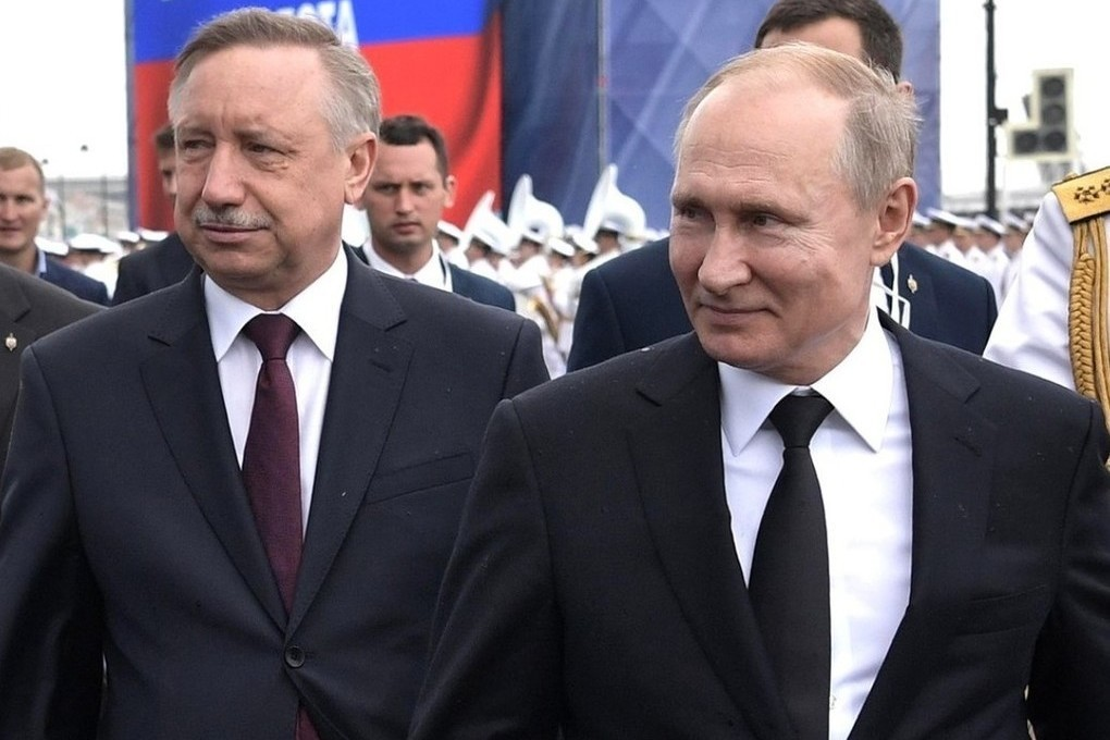 Беглов (слева), Путин (справа)
