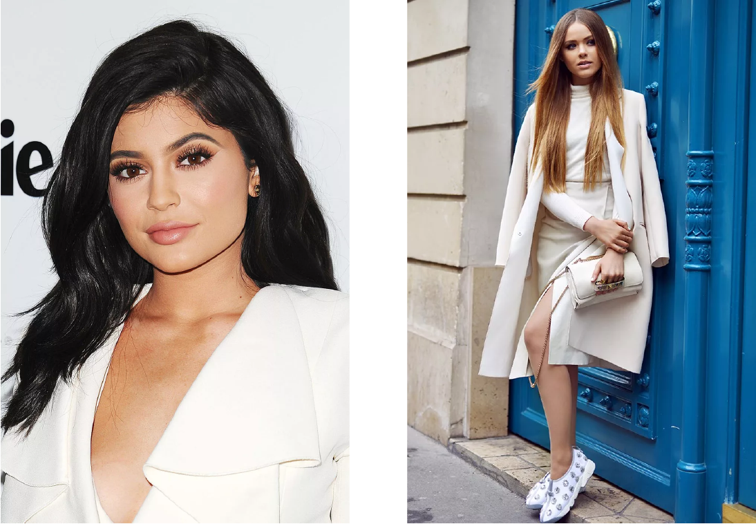 Кайли Дженнер и Кристина База.  Источник фото: Yandex. Обработано автором.