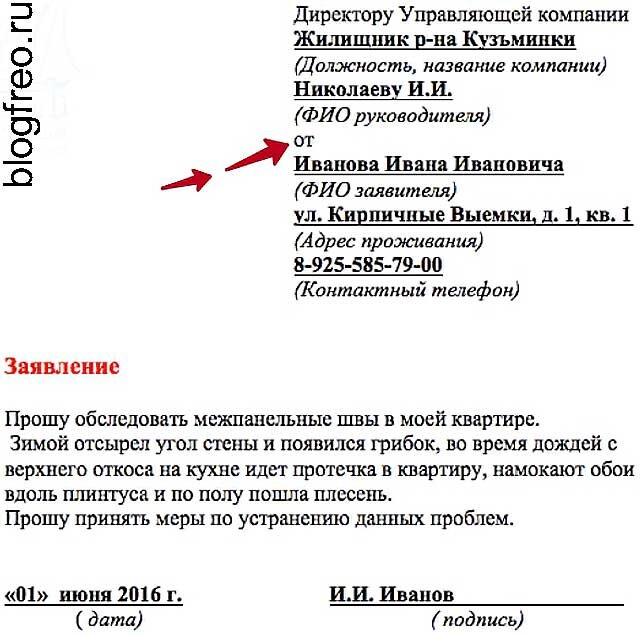 Почему в заявлении не пишется предлог «от» и является ли его наличие ...