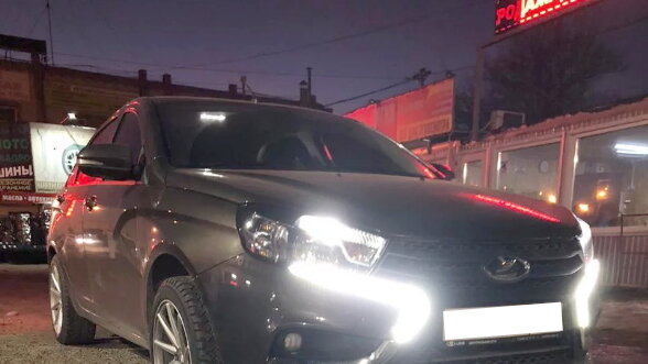 ДХО в установленном виде, в режиме габаритов