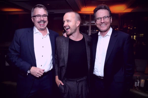 Винс Гиллиган, Аарон Пол и Брайан Крэнстон (фото - yandex.ru/images/)