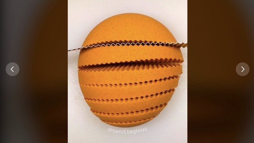 Скриншот страницы @sand.tagious в TikTok