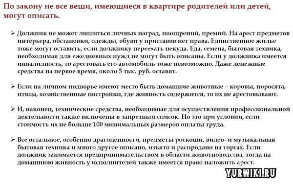 Арест имущества должника судебными приставами. Какое имущество может арестовать пристав