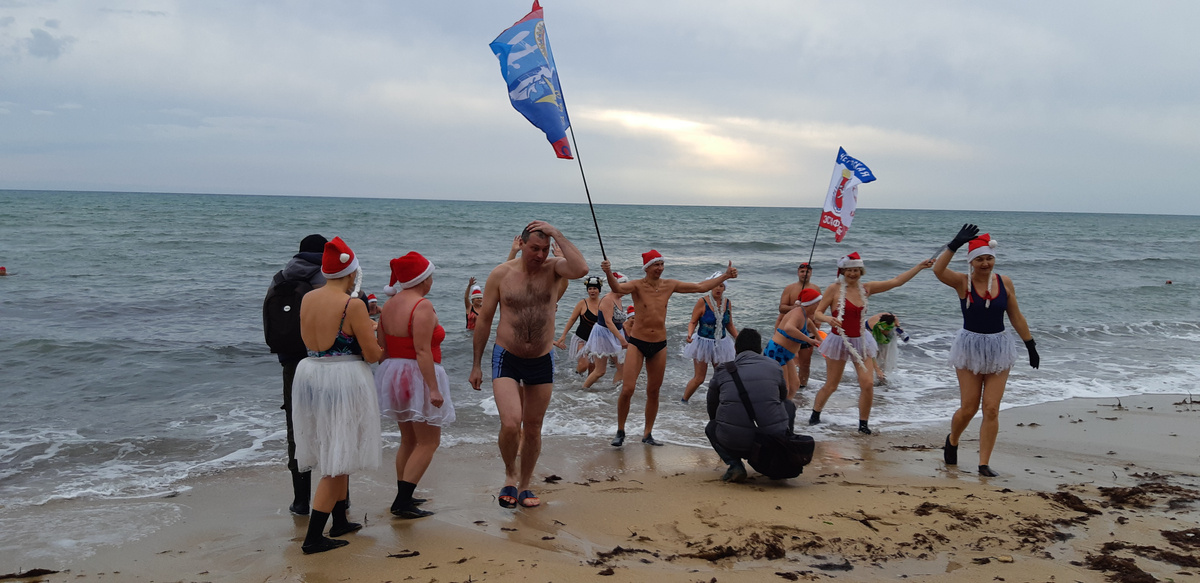 После купания Евпатория, моржи 7 января.